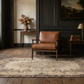 Beige Turkish rug in a styled room