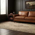 Beige Turkish rug in a styled room