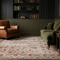Beige Turkish rug in a styled room