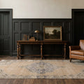 Beige Turkish rug in a styled room