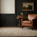 Beige Turkish rug in a styled room