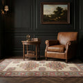 Beige Turkish rug in a styled room