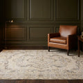 Beige Turkish rug in a styled room