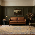 Beige Turkish rug in a styled room