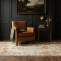 Beige Turkish rug in a styled room