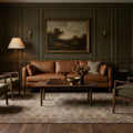 Beige Turkish rug in a styled room