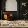 Beige Turkish rug in a den