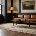 Beige Turkish rug in a styled room
