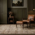 Beige Turkish rug in a styled room