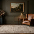 Beige Turkish rug in a styled room