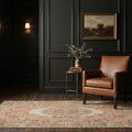 Beige Turkish rug in a styled room