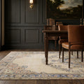 Beige Turkish rug in a styled room