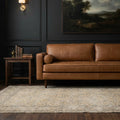 Beige Turkish rug in a styled room