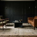 Beige Turkish rug in a styled room