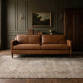 Beige Turkish rug in a styled room