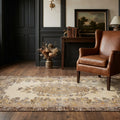 Beige Turkish rug in a styled room