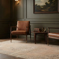 Beige Turkish rug in a styled room