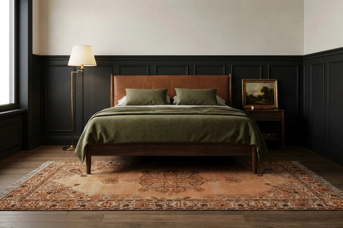 Beige Turkish rug in a styled room