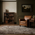 Beige Turkish rug in a styled room
