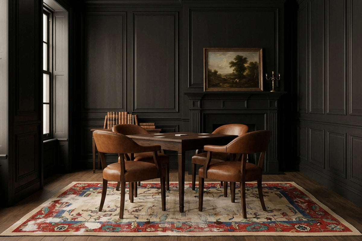 Beige Turkish rug in a styled room