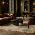 Beige Turkish rug in a styled room