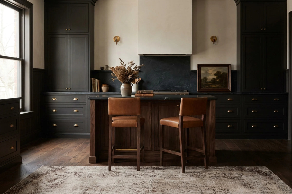 Beige Turkish rug in a kitchen