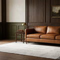 Black Shaggy Wool area rug in a living room