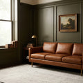 Black Shaggy Wool area rug in a living room