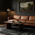Black Turkish rug in a styled room