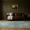 Blue Turkish rug in a snug