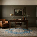 Blue Turkish rug in a study
