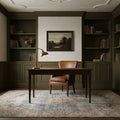 Blue Turkish rug in a styled room