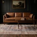 Blue Turkish rug in a living room