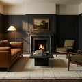 Brown High Pile area rug in a living room