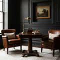 Brown Shaggy Wool area rug in a living room
