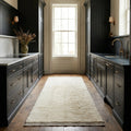 Brown High Pile runner rug in a kitchen