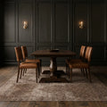 Brown Turkish rug in a styled room