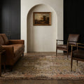Brown Turkish rug in a styled room