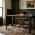 Brown Turkish rug in a styled room