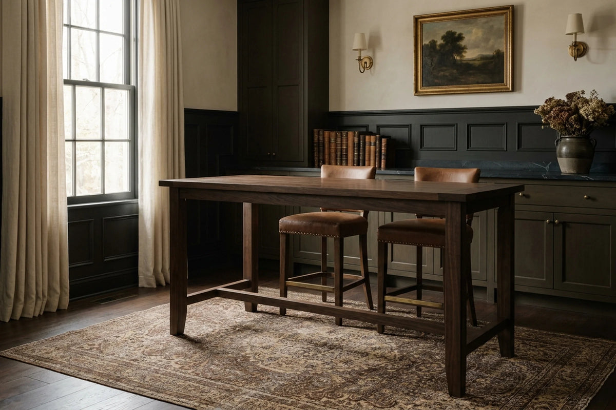 Brown Turkish rug in a styled room