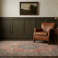 Brown Turkish rug in a study