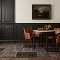 Brown Turkish rug in a styled room