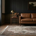 Brown Turkish rug in a conservatory