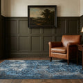 Brown Turkish rug in a styled room