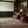 Brown Turkish rug in a styled room