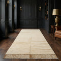 Dark Mustard High Pile runner rug in a hallway