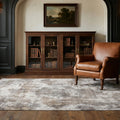 Gray Turkish rug in a styled room