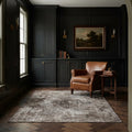 Gray Turkish rug in a styled room