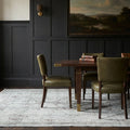 Gray Turkish rug in a styled room