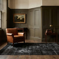 Gray Turkish rug in a styled room